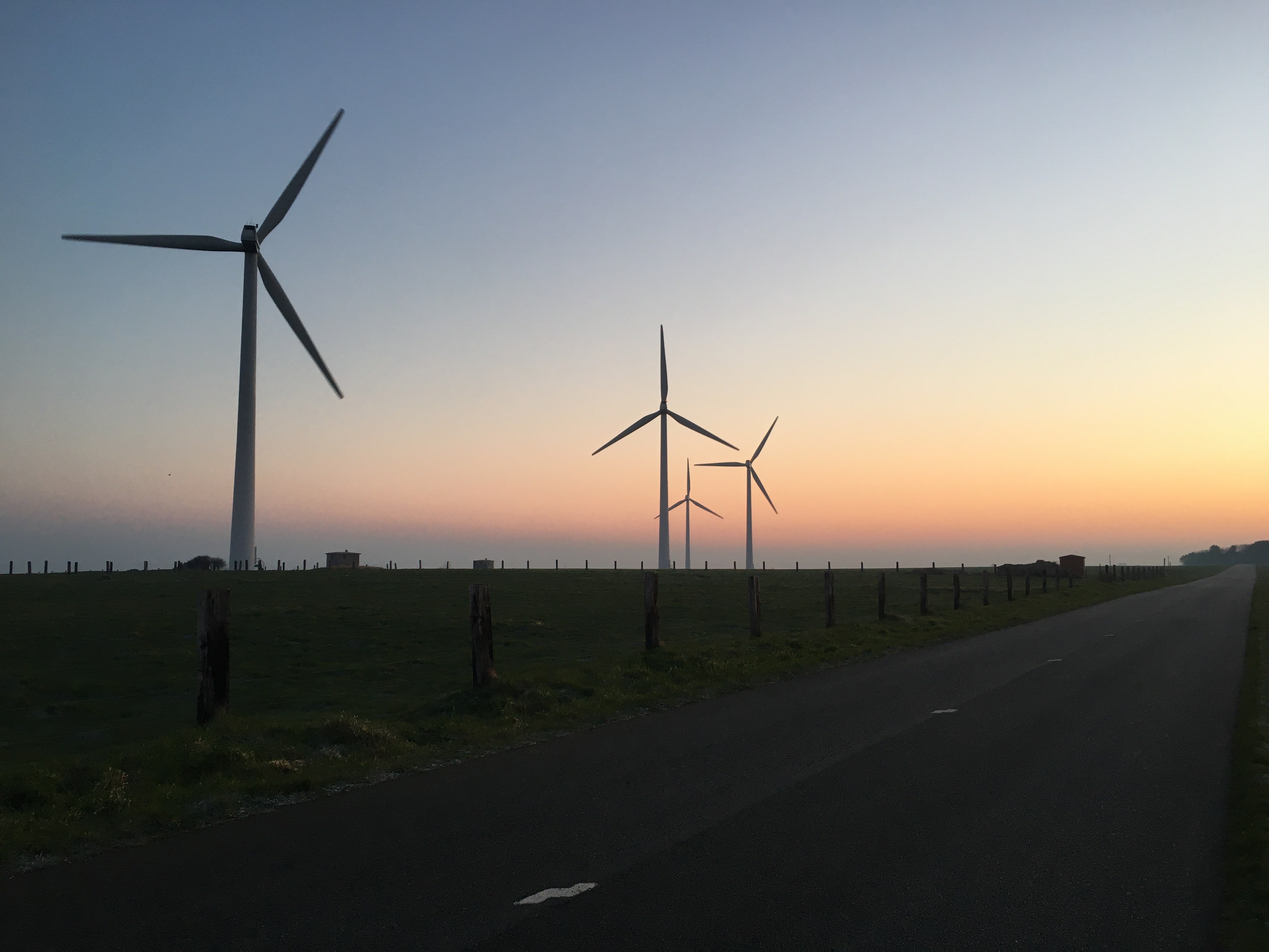 wind turbines sunrise